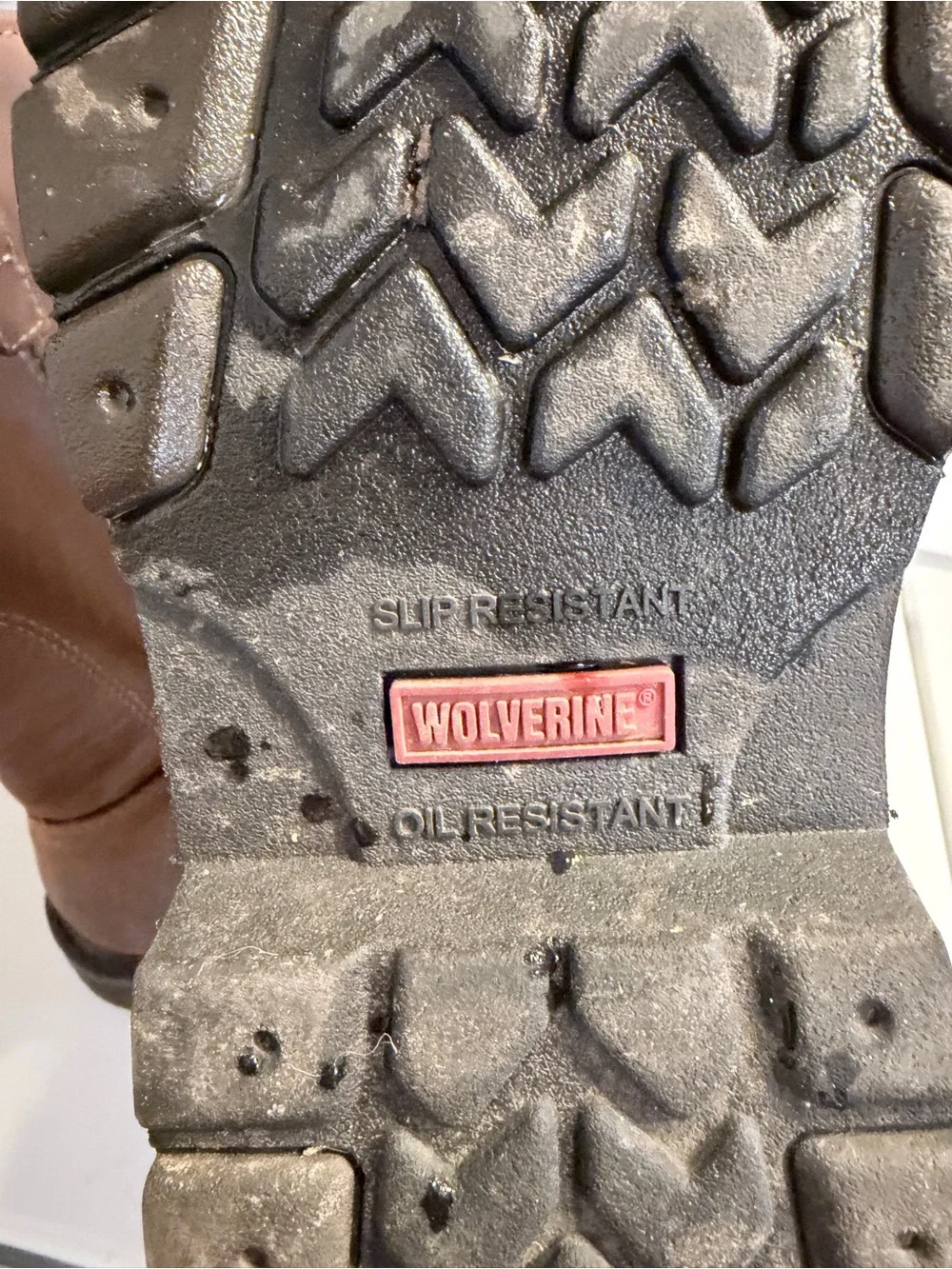 Wolverine Brown Leather Pull-On Work Boots